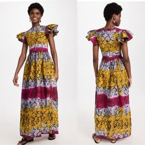 Sika Efe Colorblocking Flutter Sleeve Dress US 8